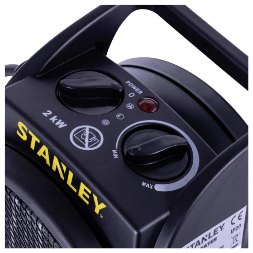 STANLEY SXJH002000E PTC fűtőtest, 2000 W, 2 fokozat, fém ház, termosztát, túlmelegedés elleni védelem - 6