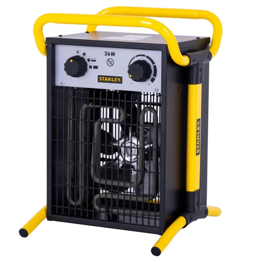 STANLEY SXJH203000E fűtőtest, 3000 W, 2 fokozat, fém ház, termosztát, IPX4 védelem, túlmelegedés elleni védelem - 1