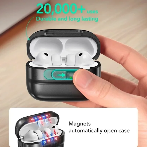 Apple AirPods Pro 3 Titánium ESR Pulse Magnetic FlickLock tok - 4