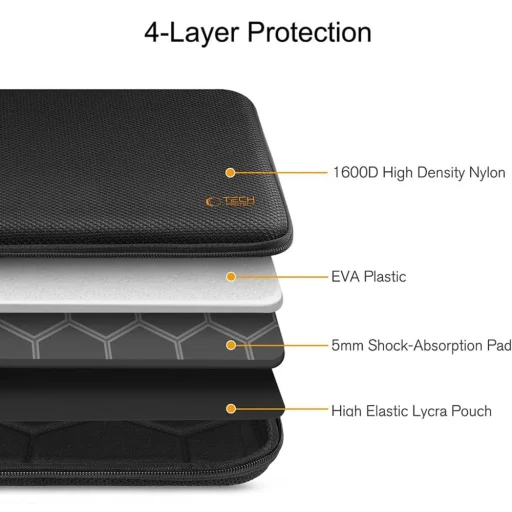 Laptop Tech-protect Hardpouch 15-16 Fekete/narancssárga - 8
