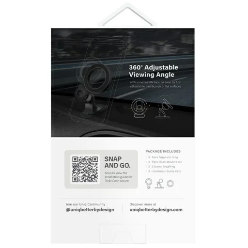 UNIQ Trelix Mágneses autós telefontartó fekete - 8