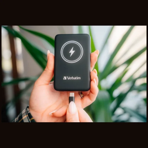 Verbatim Vezeték nélküli Mágneses Power Bank 'n' Go 15W 5000mAh fekete 32240 - 4