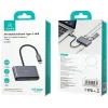USAMS Adapter HUB 4 az 1-ben 2xUSB 2.0/USB 3.0/USB-C szürke/sötétszürke SJ627HUB01 (US-SJ627) thumbnail