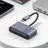 USAMS Adapter HUB 4 az 1-ben 2xUSB 2.0/USB 3.0/USB-C szürke/sötétszürke SJ627HUB01 (US-SJ627) thumbnail