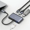 USAMS Adapter HUB 4 az 1-ben 2xUSB 2.0/USB 3.0/USB-C szürke/sötétszürke SJ627HUB01 (US-SJ627) thumbnail