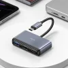 USAMS Adapter HUB 5 az 1-ben USB 2.0/USB 3.0/USB-C/TF/SD szürke/sötétszürke SJ628HUB01 (US-SJ628) thumbnail