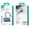 USAMS Adapter HUB 5 az 1-ben USB 2.0/USB 3.0/USB-C/TF/SD szürke/sötétszürke SJ628HUB01 (US-SJ628) thumbnail