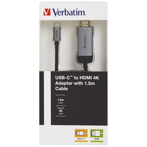 USB-C - HDMI 4K Adapter Verbatim 1,5m alumínium - 5