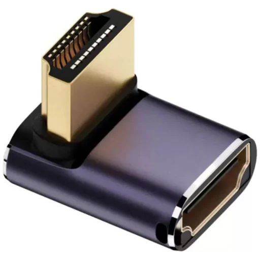 HDMI adapter készlet 4smarts 8K 4 db – felfelé, lefelé, oldalra, kábel összekapcsoló csatlakozó, szürke - 4