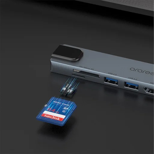 Araree Multi Hub 8w1 AM81 fekete AR60-01379A - 5