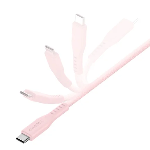 USB-C - USB-C kábel Energea Flow 1.5m Rózsaszín 240W 5A PD Gyors Töltés - 3