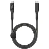 Energea Flow USB-C - USB-C digitális kijelzős kábel 1.5m fekete 240W 5A PD gyorstöltés