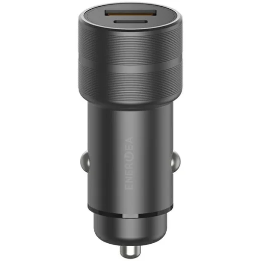 ENERGEA autós töltő 1xUSB+1xUSB-C PD-QC3.0 38W pisztolyacél Alu Drive PD20+ - 1