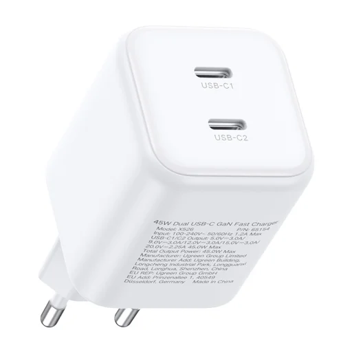 UGREEN X526 USB-C GaN hálózati töltő 45W (fehér) - 1