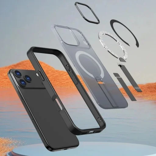 Hybrid Armor X tok Samsung Galaxy S25 FE-hez állvánnyal, MagSafe kompatibilis - fekete - 7