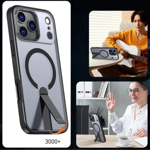 Hybrid Armor X tok Samsung Galaxy S25 FE-hez állvánnyal, MagSafe kompatibilis - fekete - 8