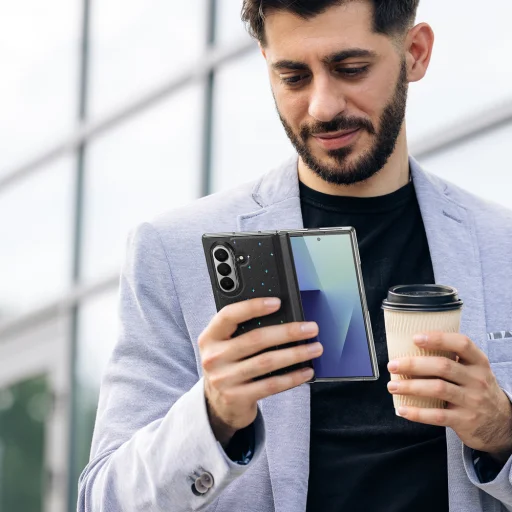 Dux Ducis Stex tok Samsung Galaxy Z Fold 7 tok 360°-os állvánnyal - Fekete - 13