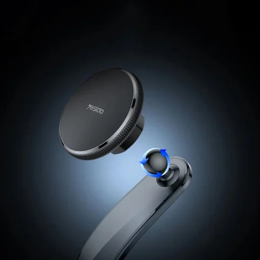 Yesido C176 Mágneses autós tartó műszerfalra - Fekete - 3