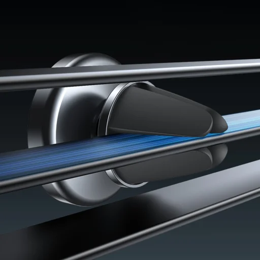 Mini Autós Tartó Yesido C214 - Mágneses, Légbefúvóba szerelhető, Szabad forgás, Cinkötvözet, Csúszásmentes, Univerzális - Fekete - 4