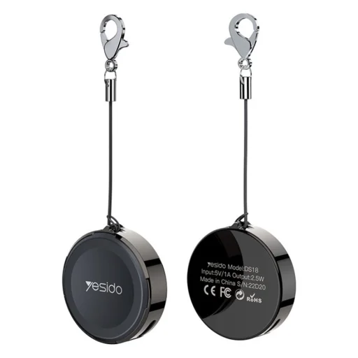 Apple Watch Yesido - Wireless Charger (DS18) - Hordozható, Cinkötvözet, 2.5W - Fekete - 1
