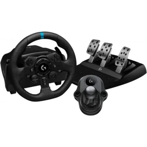 Logitech Racing Wheel G923 SE TrueForce pedálokkal és váltóval (6 sebességes) PC-hez, PS5-höz, PS4-hez, fekete EU (991-000531) - 1