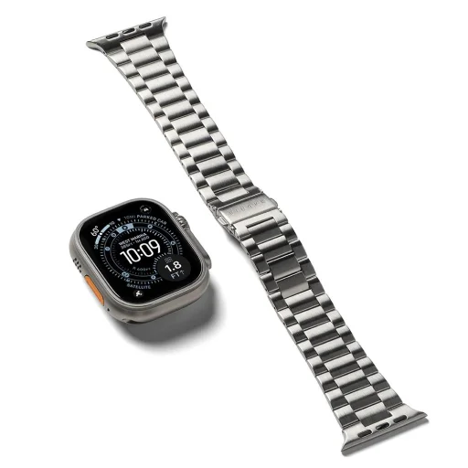 Apple Watch 8 / 9 / 10 / 11 / SE / Ultra (44 / 45 / 46 / 49 mm) Ringke Metal One Air Ezüst szíj - 1