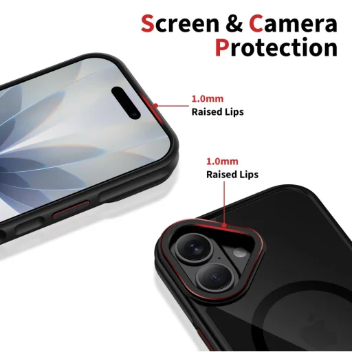 iPhone 17 Tech-Protect MagHybrid Magsafe Fekete/Piros tok - 4