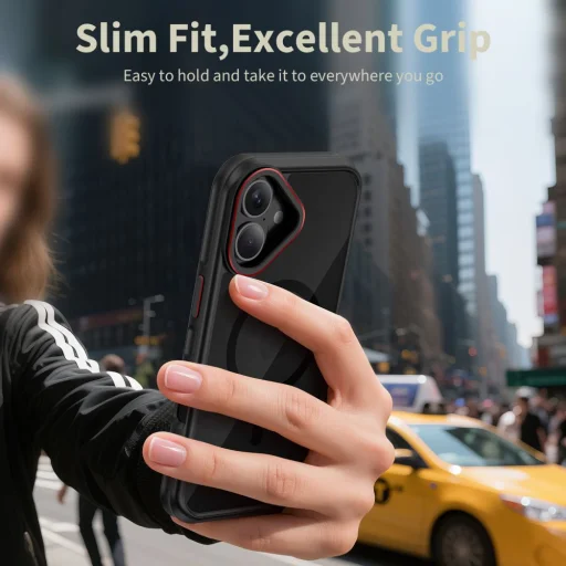 iPhone 17 Tech-Protect MagHybrid Magsafe Fekete/Piros tok - 5