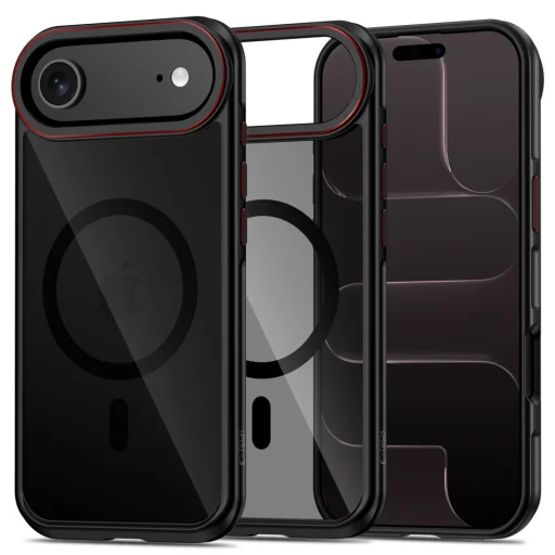 iPhone 17 Air Tech-protect Maghybrid Magsafe tok Fekete/Piros - 1