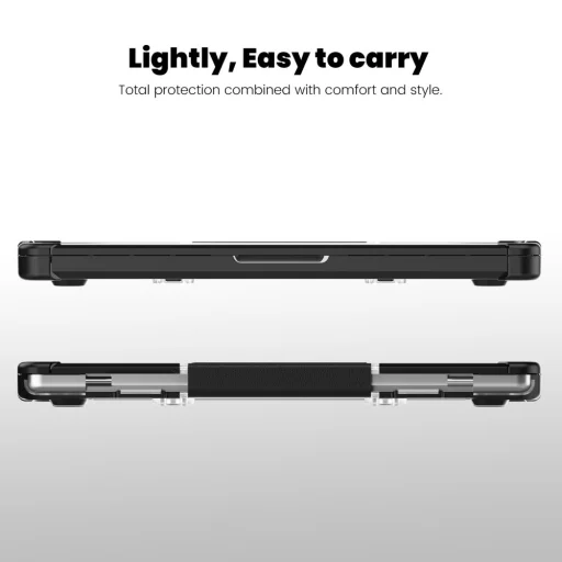 Macbook Pro 14 M1 / M2 / M3 / M4 / M5 2021-2025 tok Tech-protect Smartshell Pro fekete/átlátszó - 7