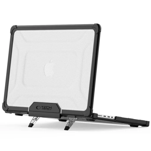 Macbook Pro 14 M1 / M2 / M3 / M4 / M5 2021-2025 tok Tech-protect Smartshell Pro fekete/átlátszó - 2