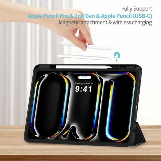 iPad Pro 13” 7 / 8 / 2024-2025 tok Tech-Protect SC Pen Fekete - 7