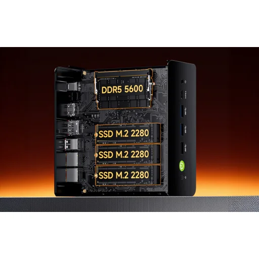 MINI PC GMKtec K12 Ryzen 7 H 16GB 255 32GB RAM + 1TB SSD WIN 11 Pro - 12