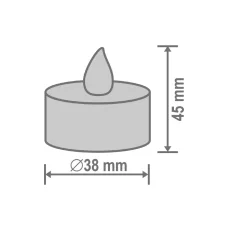 Home CD 6/WH LED-es teamécses, narancssárga LED, 6 db
