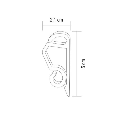 Home CLP50 műanyag rögzítő ereszre, 50db, műanyag, fehér színű - 2