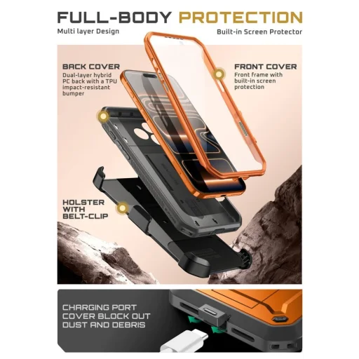 iPhone 17 Pro Supcase Unicorn Beetle Pro Korall tok - 6