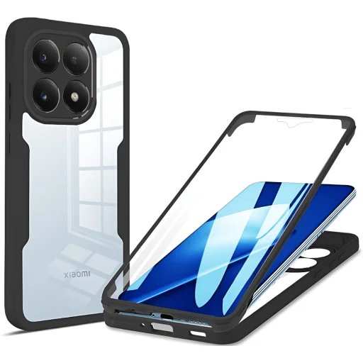 Xiaomi 17 Techsuit - ColorVerse 360 Series + Képernyővédő - Fekete tok - 1