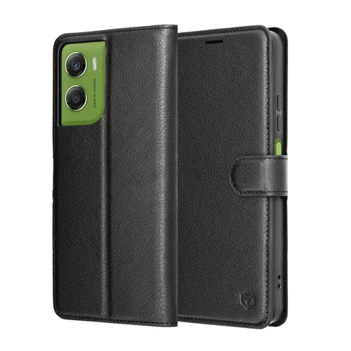 Motorola Moto G06 Fekete Techsuit Leather Folio tok - 1