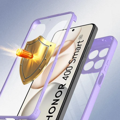 Honor 400 Smart / X7d 4G Lila Techsuit - ColorVerse 360 Series + Kijelzővédő tok - 5