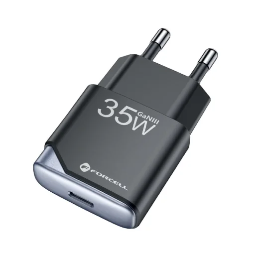 Forcell F-Energy Ultra Slim GaN III hálózati töltő, USB-C, PD/QC4.0, 3A/35 W, fekete (B135101-E) - 1