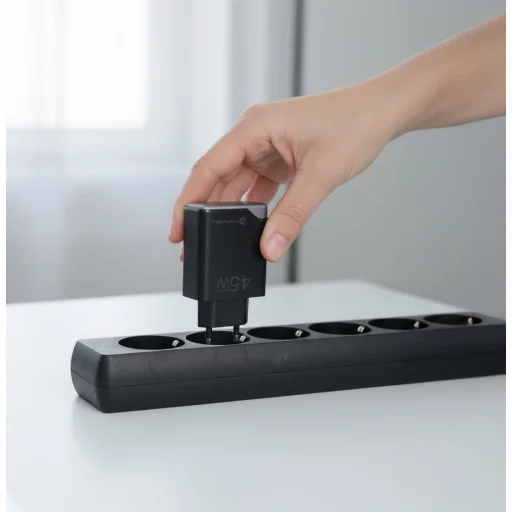 Forcell F-Energy Ultra Slim GaN III hálózati töltő, USB-C + USB-A, PD/QC4.0, 3A/45 W, fekete (B245202(1A1C)) - 3