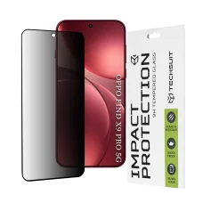 Oppo Find X9 Pro Techsuit - 111D Privacy Full Glue - Fekete üvegfólia