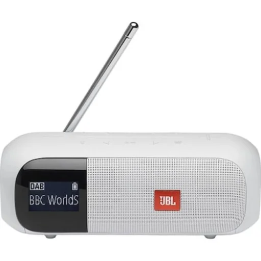 JBL Tuner 2 Portable Bluetooth Speaker with FM/DAB/DAB+ White EU - 1