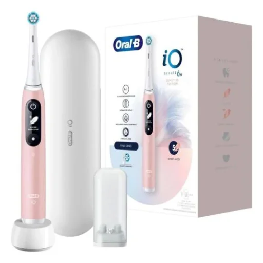 Oral-B Elektromos Fogkefe iO Series 6 Utazótokkal Rózsaszín Homok EU - 1