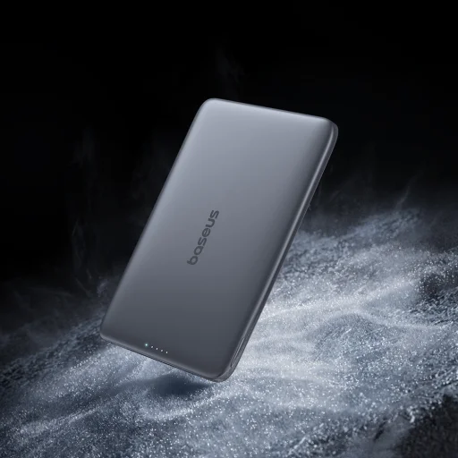 Baseus PicoGo AM41 Ultra-Karcsú 5000mAh 20W MagSafe Kompatibilis Power Bank Baseus Simple USB-C 60W 30cm Kábellel - Fekete - 6