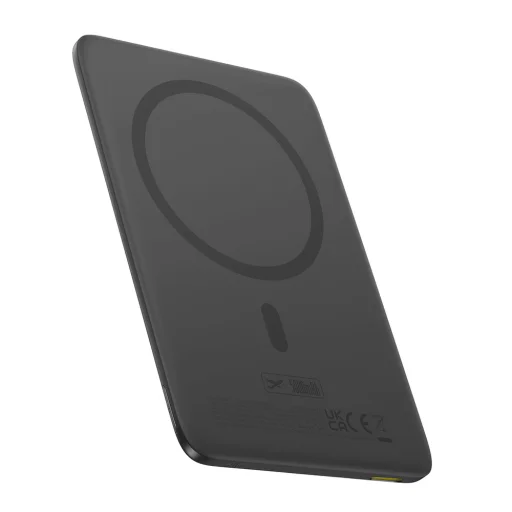Baseus PicoGo AM41 Ultra-Karcsú 5000mAh 20W MagSafe Kompatibilis Power Bank Baseus Simple USB-C 60W 30cm Kábellel - Fekete - 1