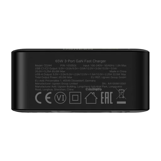 UGREEN Genshin 65W 3-Port GaN töltő USB 2x USB-C - 6