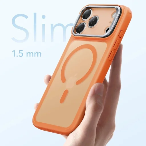 iPhone 17 Pro Frosted Orange ESR Classic Hybrid HaloLock Kickstand tok - 5