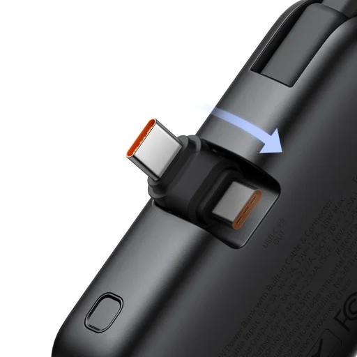 Power Bank FreeKit Series (MC-7760) beépített kábellel és USB-C csatlakozóval 5000mAh, 22.5W - Fekete Mcdodo - 5