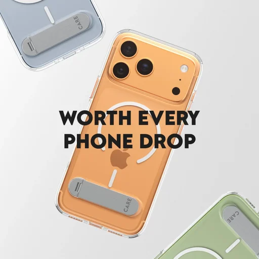  iPhone 17 Pro Max PanzerGlass® - CARE Feature Kickstand MagSafe - Átlátszó tok - 8